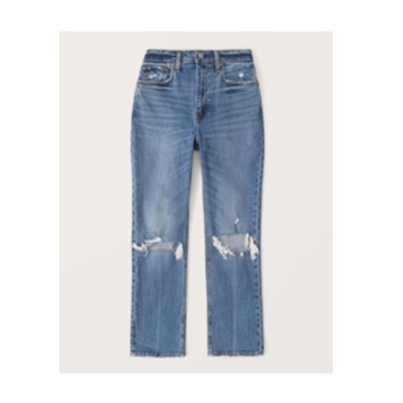 Abercrombie Curve Love The Ankle Straight Ultra High Rise - Picture 3 of 4